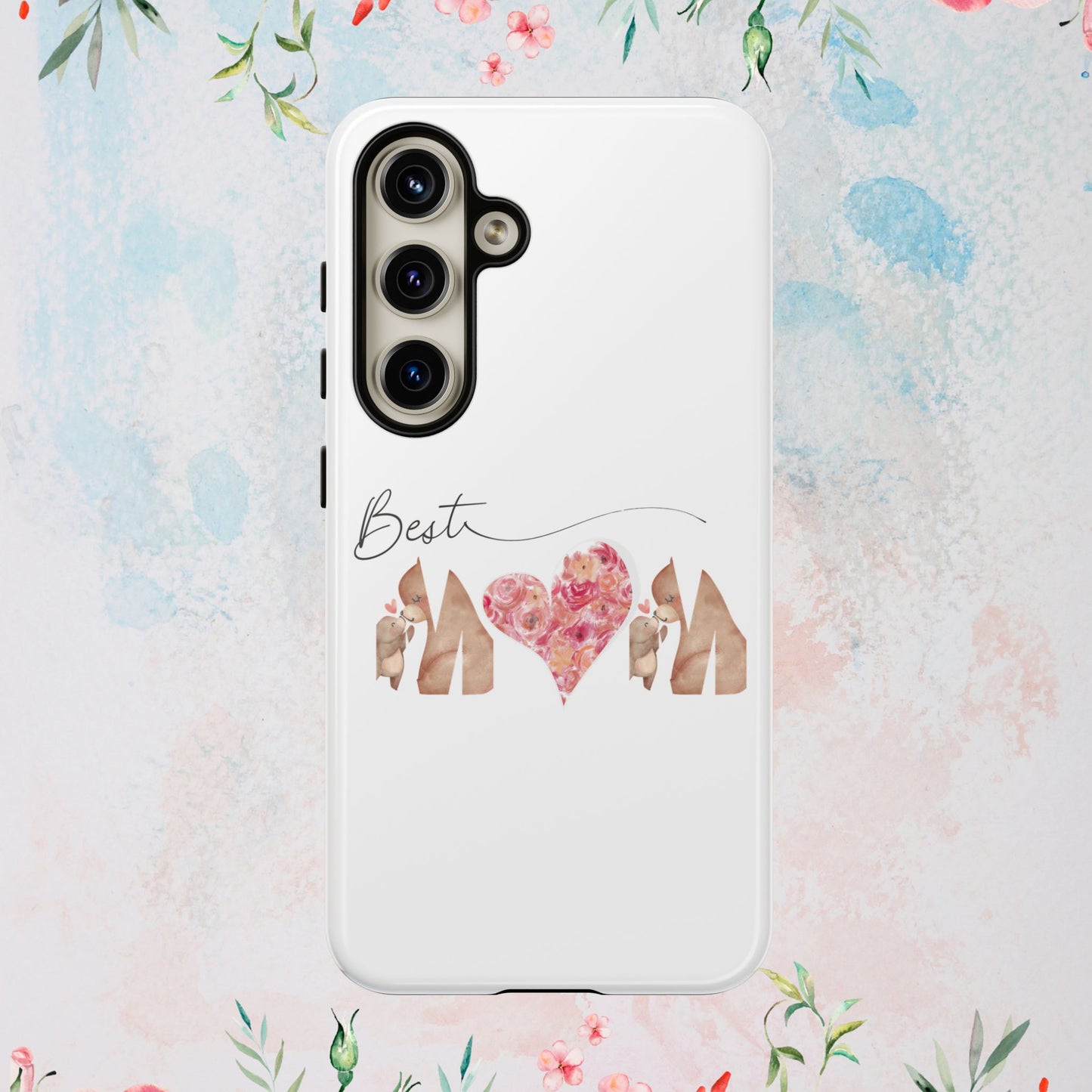 Best Mom Phone Case, Tough Cases for Mothers Day, Gift for Mom, Unique Phone Accessories, Floral Design