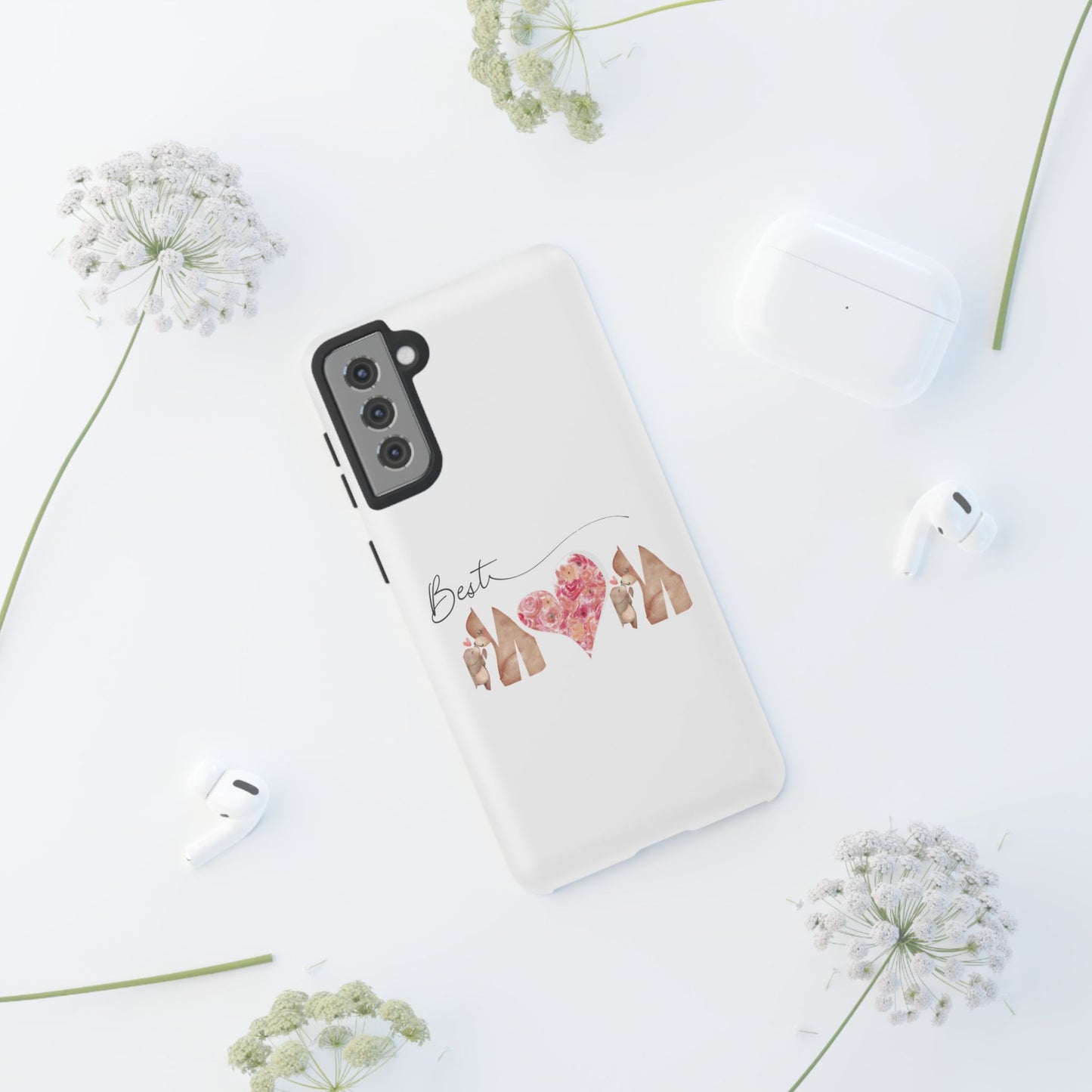 Best Mom Phone Case, Tough Cases for Mothers Day, Gift for Mom, Unique Phone Accessories, Floral Design