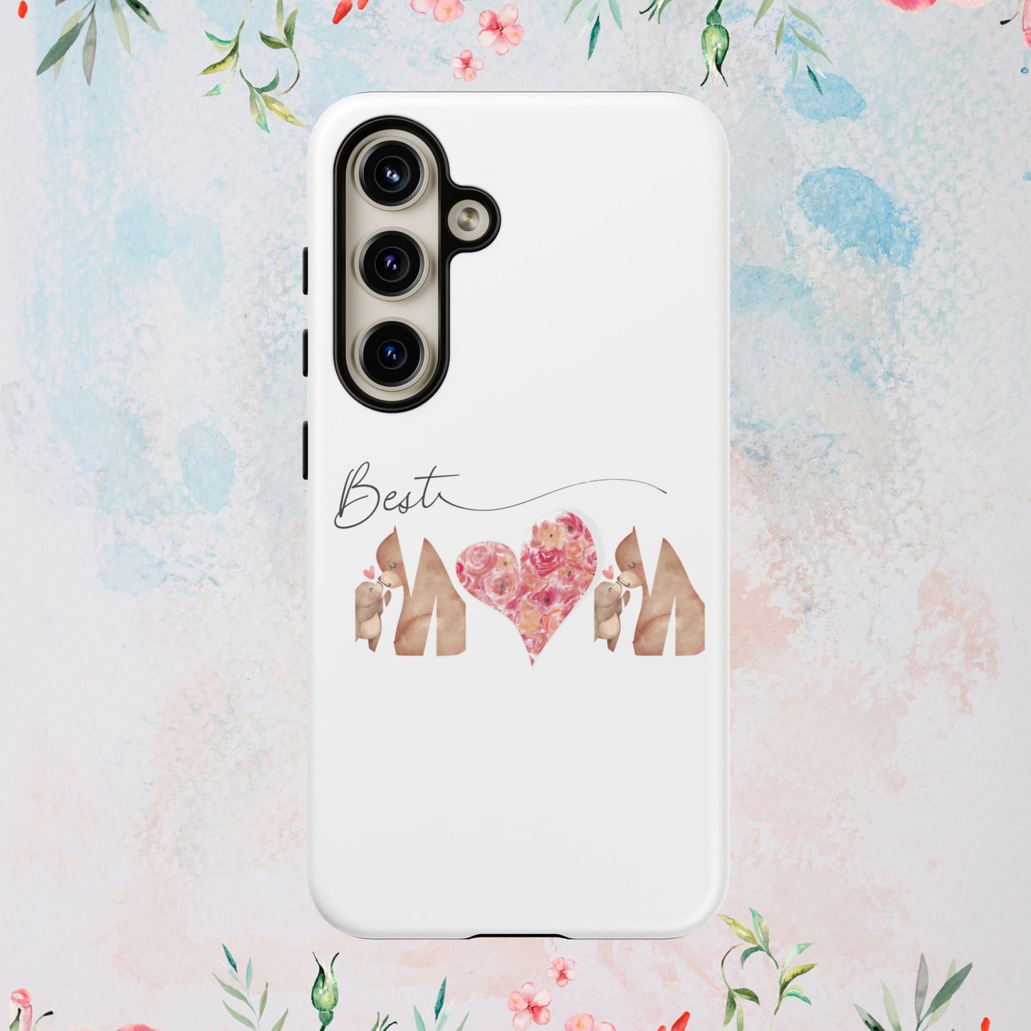 Best Mom Phone Case, Tough Cases for Mothers Day, Gift for Mom, Unique Phone Accessories, Floral Design