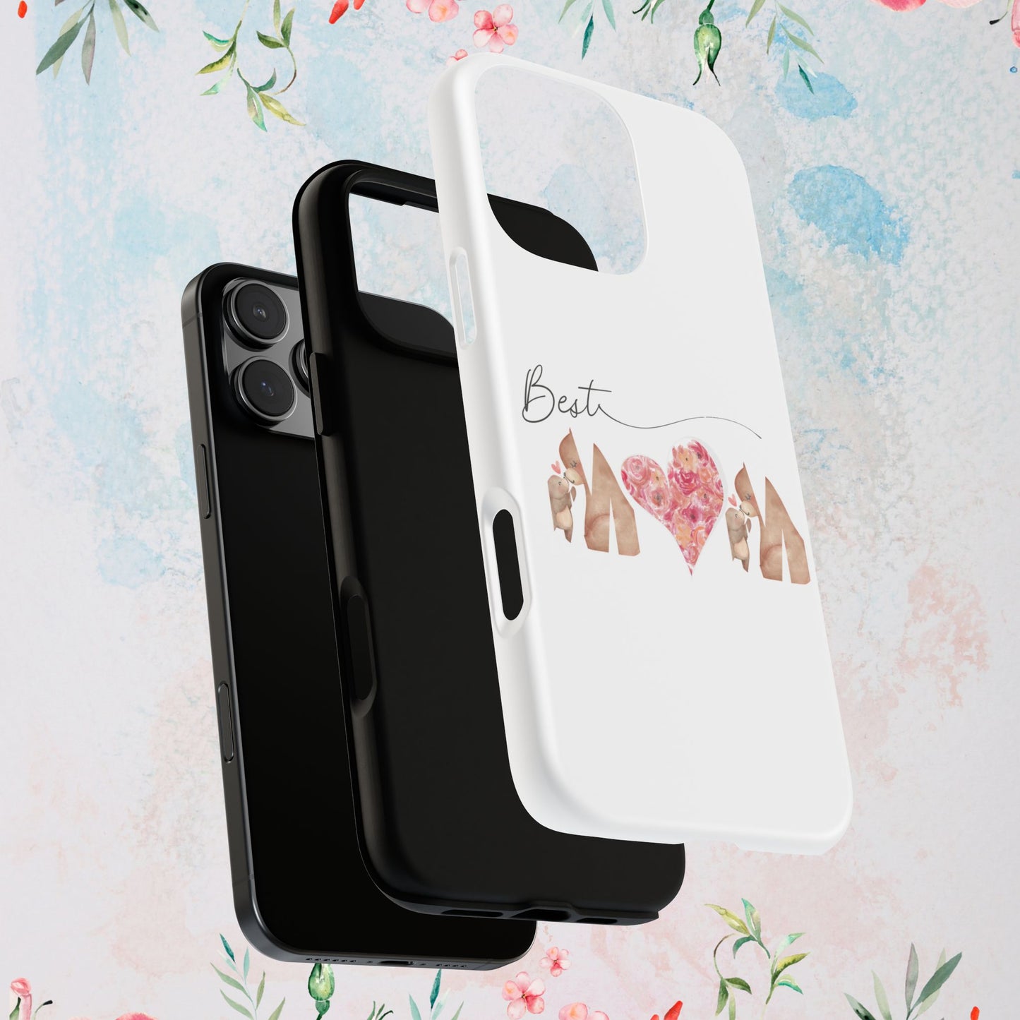 Best Mom Phone Case, Tough Cases for Mothers Day, Gift for Mom, Unique Phone Accessories, Floral Design