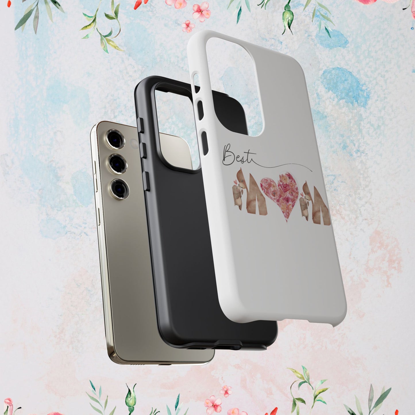 Best Mom Phone Case, Tough Cases for Mothers Day, Gift for Mom, Unique Phone Accessories, Floral Design