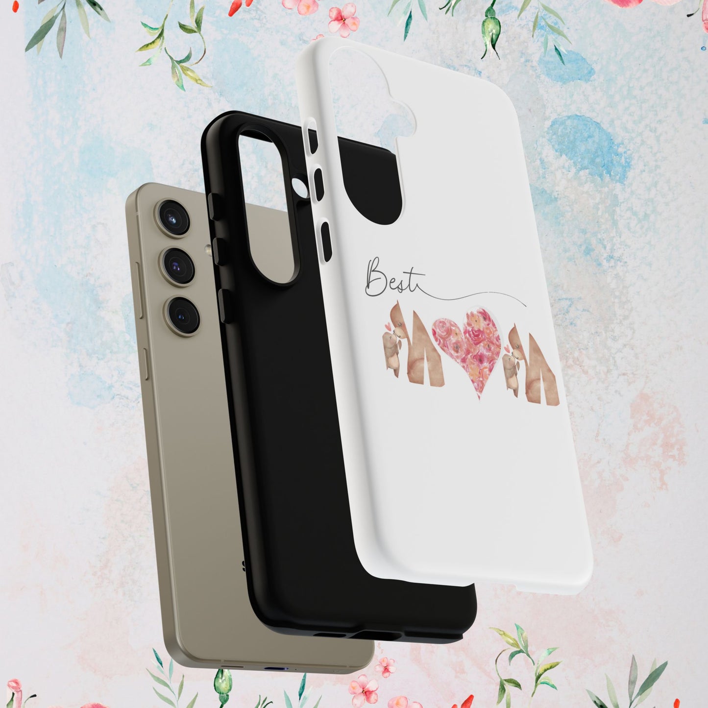Best Mom Phone Case, Tough Cases for Mothers Day, Gift for Mom, Unique Phone Accessories, Floral Design