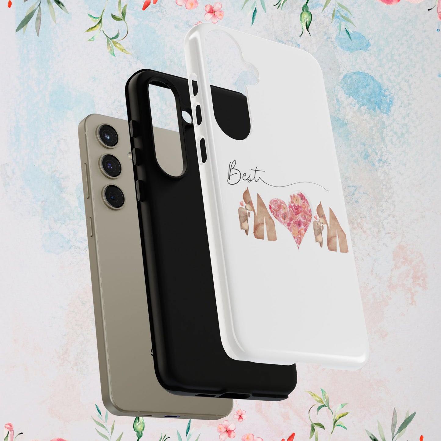 Best Mom Phone Case, Tough Cases for Mothers Day, Gift for Mom, Unique Phone Accessories, Floral Design