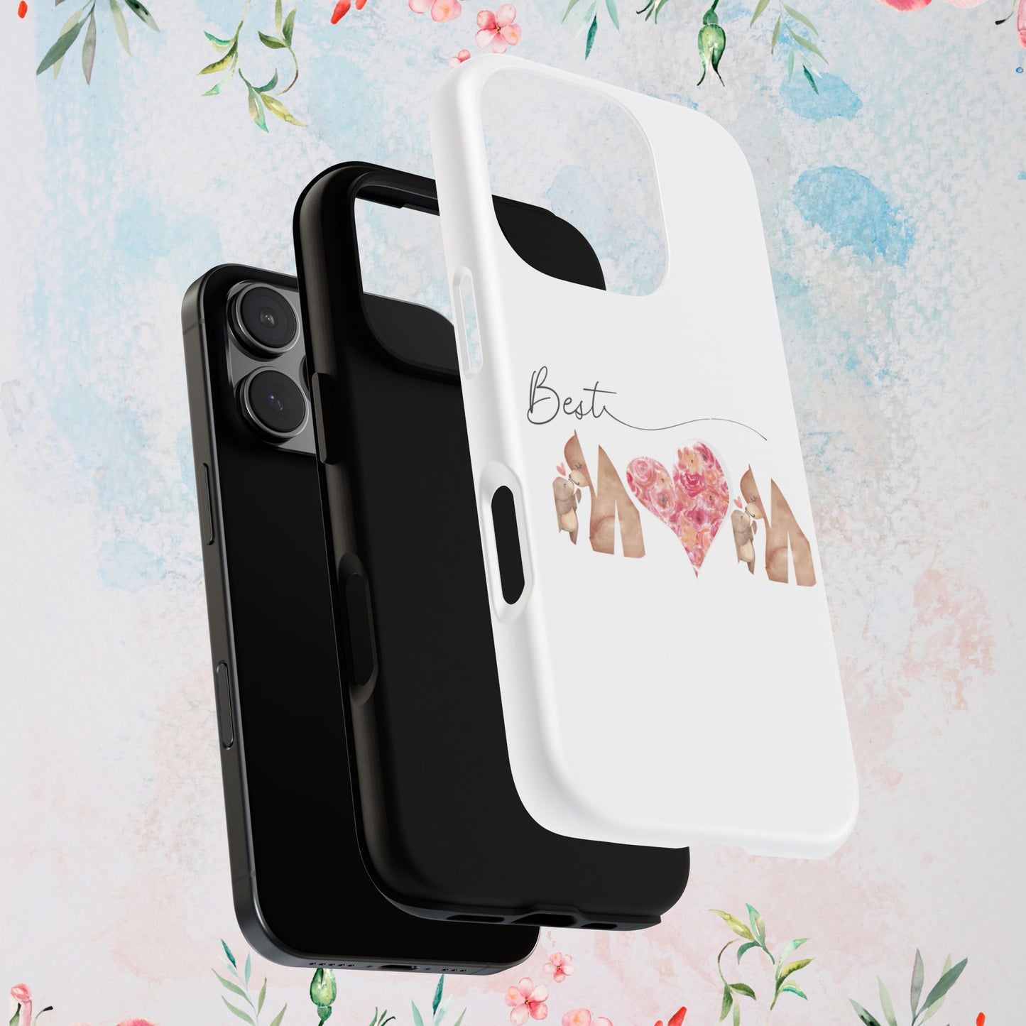 Best Mom Phone Case, Tough Cases for Mothers Day, Gift for Mom, Unique Phone Accessories, Floral Design