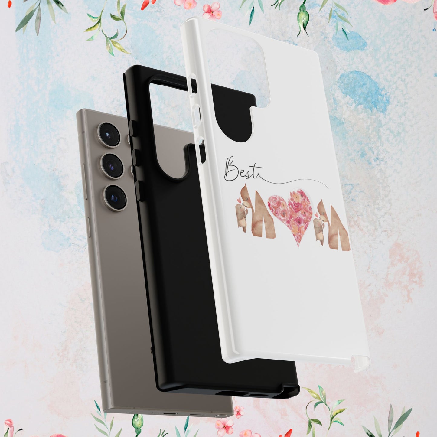 Best Mom Phone Case, Tough Cases for Mothers Day, Gift for Mom, Unique Phone Accessories, Floral Design