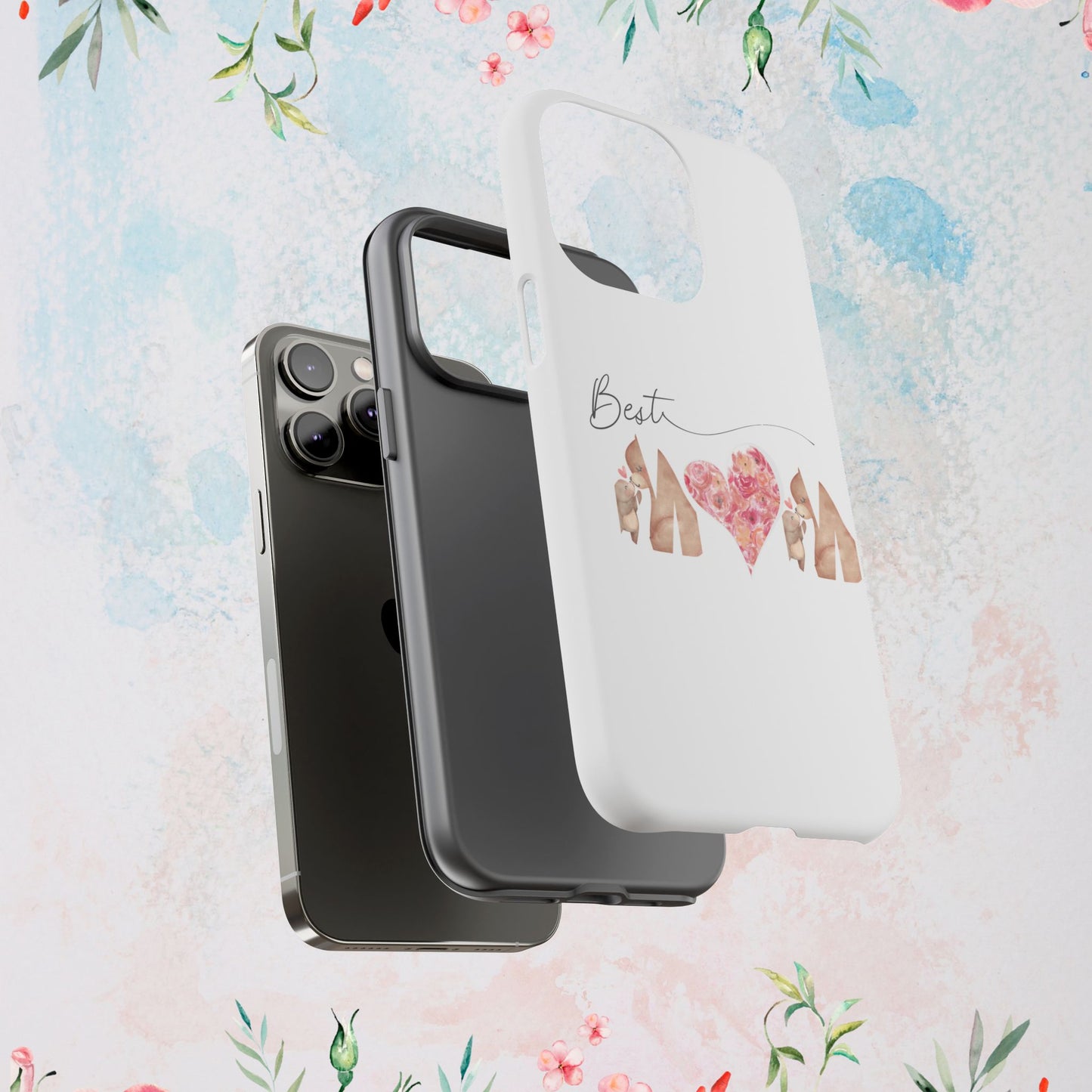 Best Mom Phone Case, Tough Cases for Mothers Day, Gift for Mom, Unique Phone Accessories, Floral Design