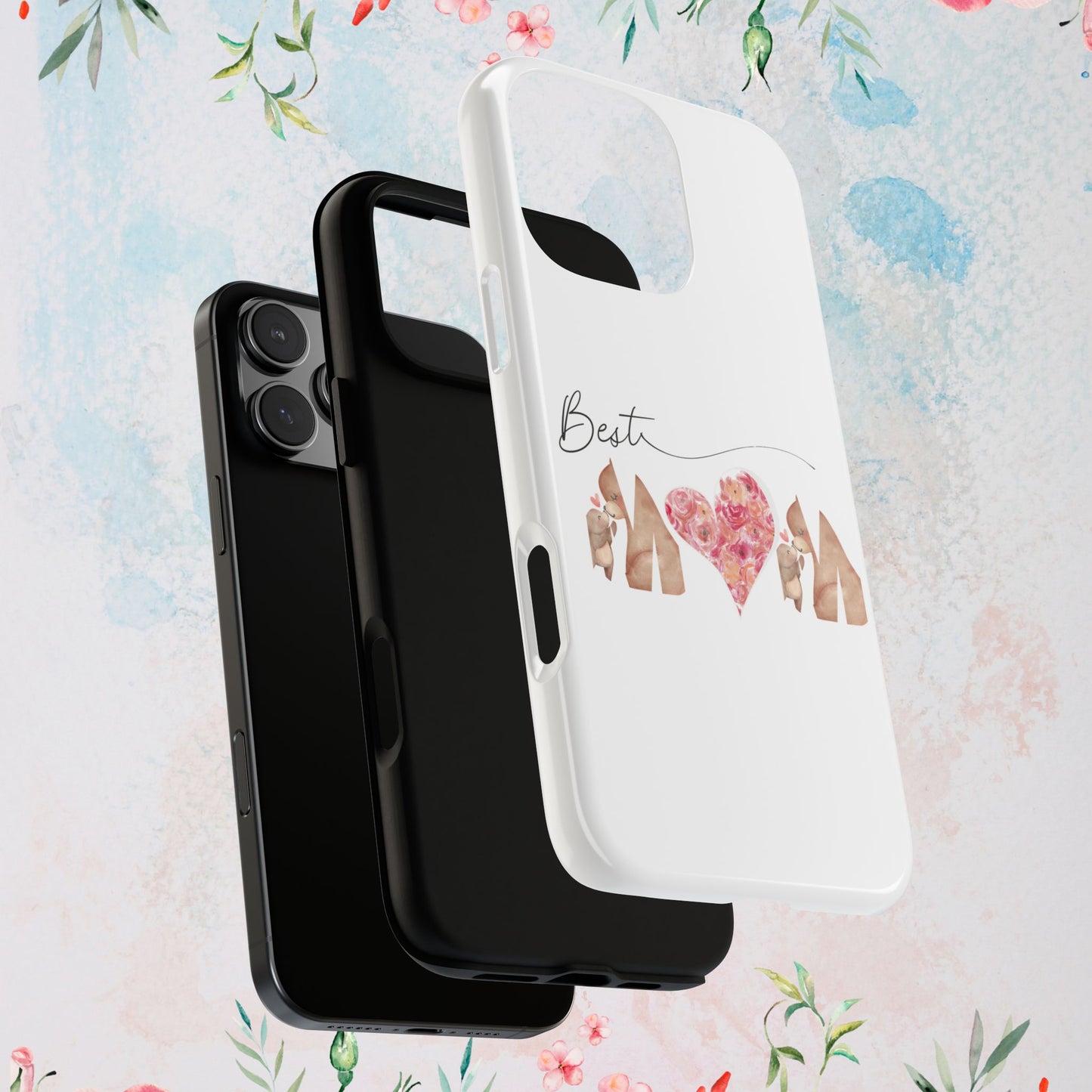 Best Mom Phone Case, Tough Cases for Mothers Day, Gift for Mom, Unique Phone Accessories, Floral Design