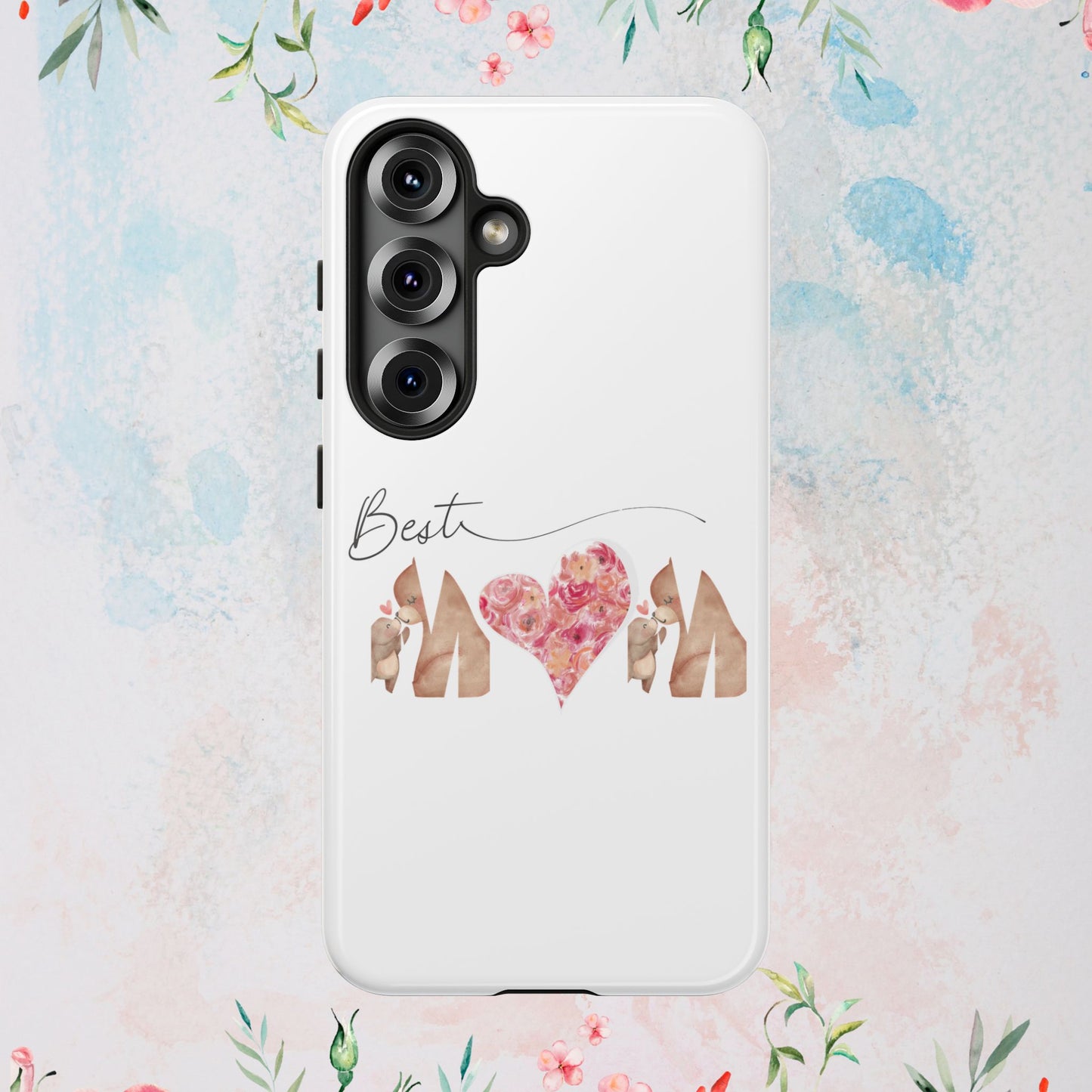 Best Mom Phone Case, Tough Cases for Mothers Day, Gift for Mom, Unique Phone Accessories, Floral Design