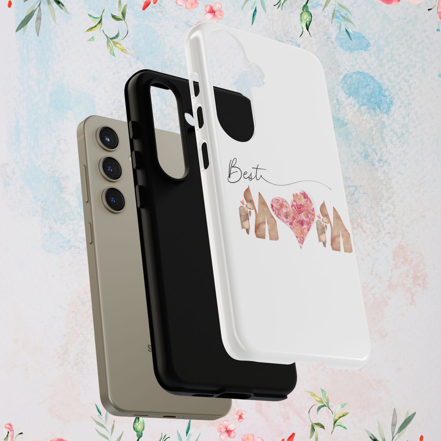 Best Mom Phone Case, Tough Cases for Mothers Day, Gift for Mom, Unique Phone Accessories, Floral Design