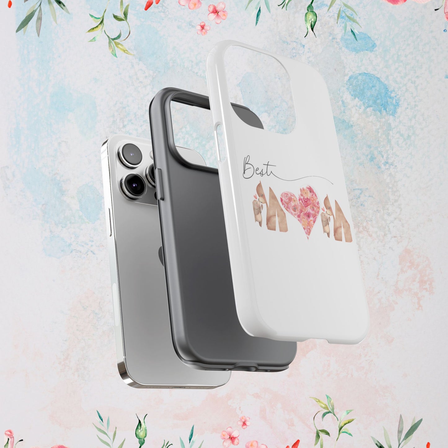 Best Mom Phone Case, Tough Cases for Mothers Day, Gift for Mom, Unique Phone Accessories, Floral Design