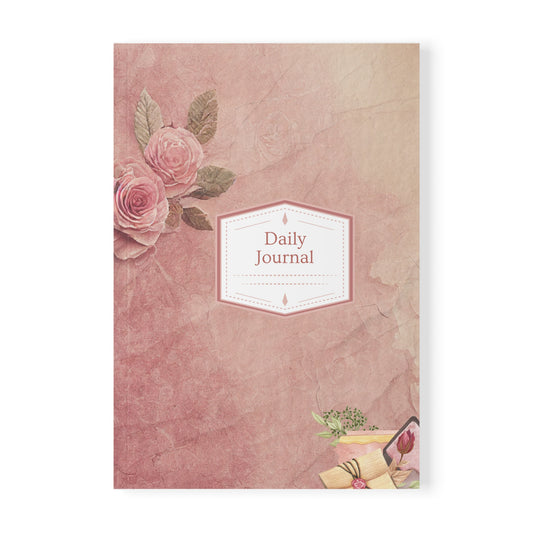 Floral Daily Journal - A5 Softcover Notebook, Perfect for Writing, Note-taking, Gift for Her, Planner, Scrapbook