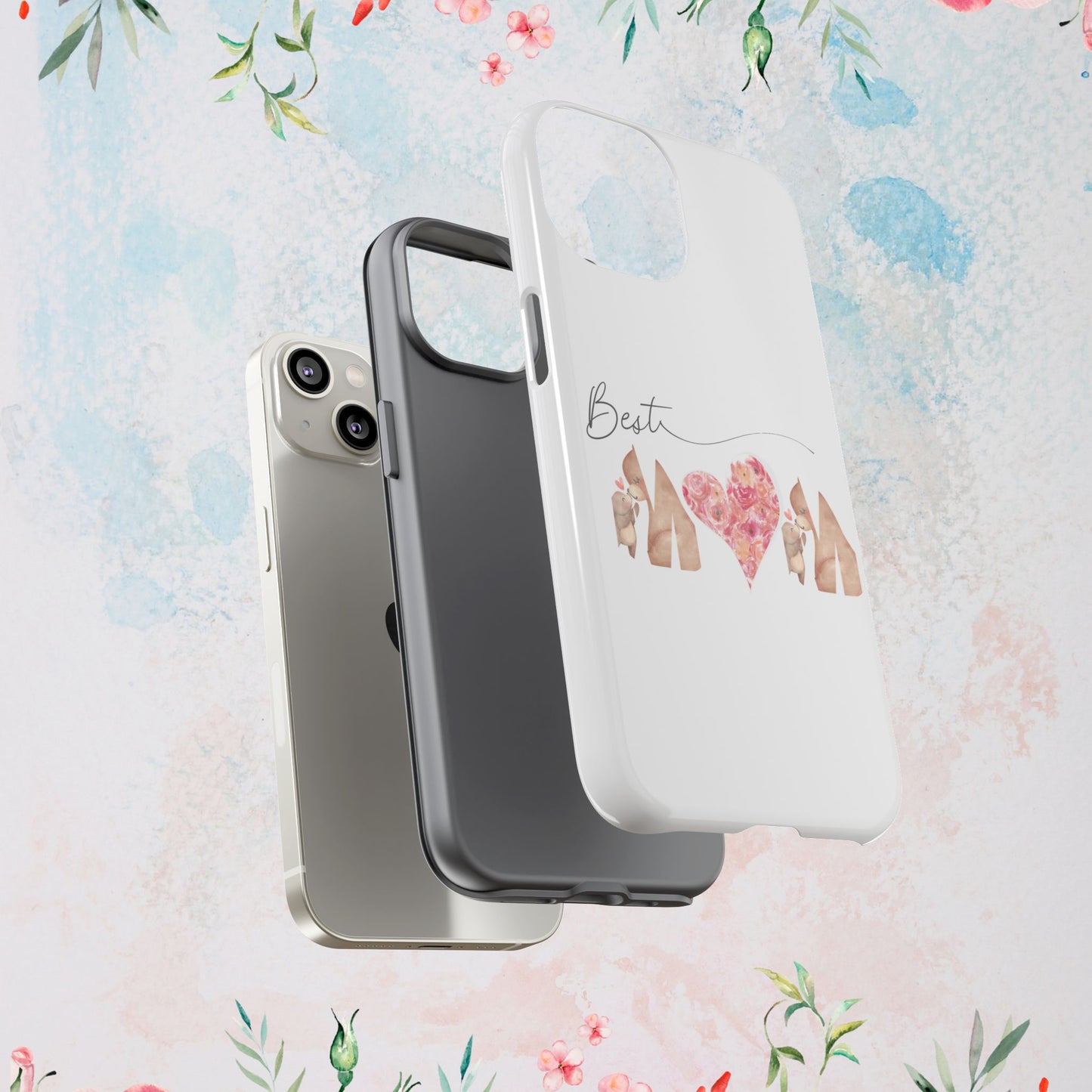 Best Mom Phone Case, Tough Cases for Mothers Day, Gift for Mom, Unique Phone Accessories, Floral Design