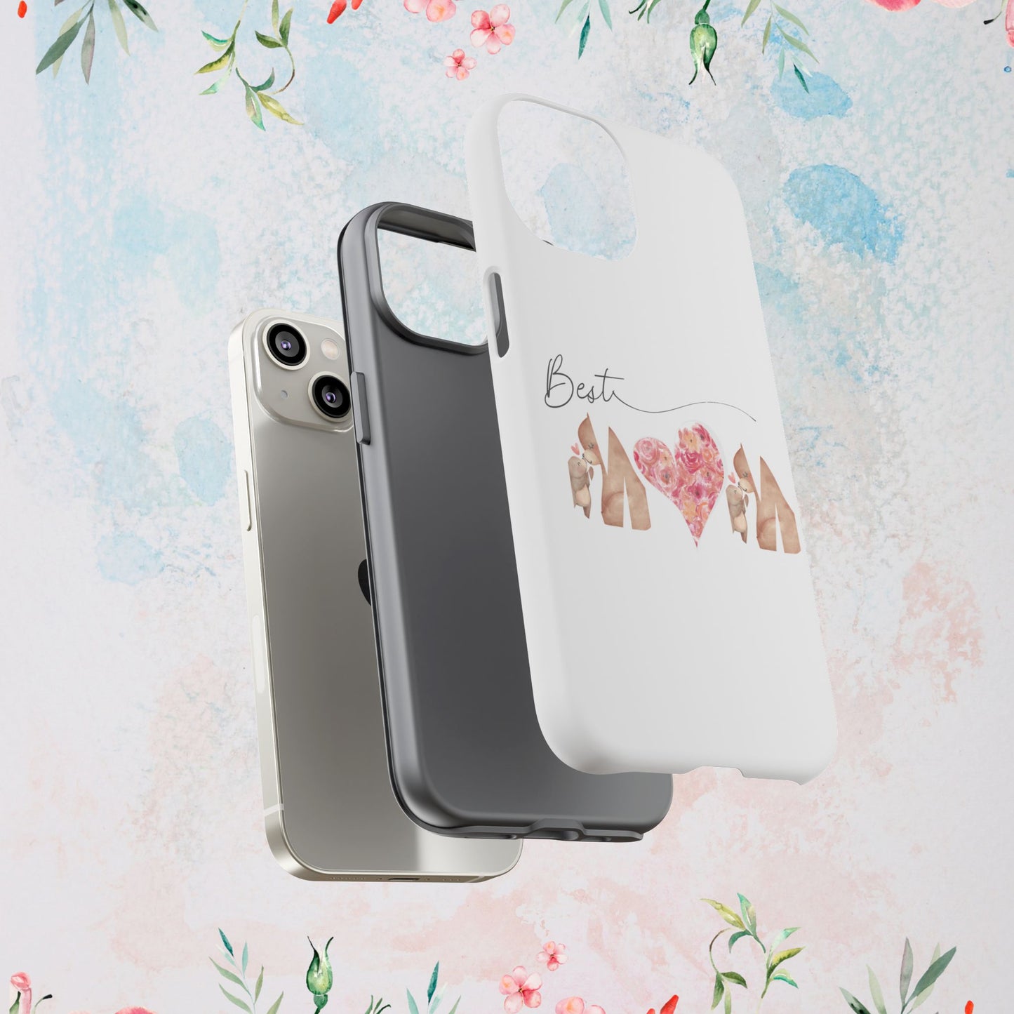 Best Mom Phone Case, Tough Cases for Mothers Day, Gift for Mom, Unique Phone Accessories, Floral Design
