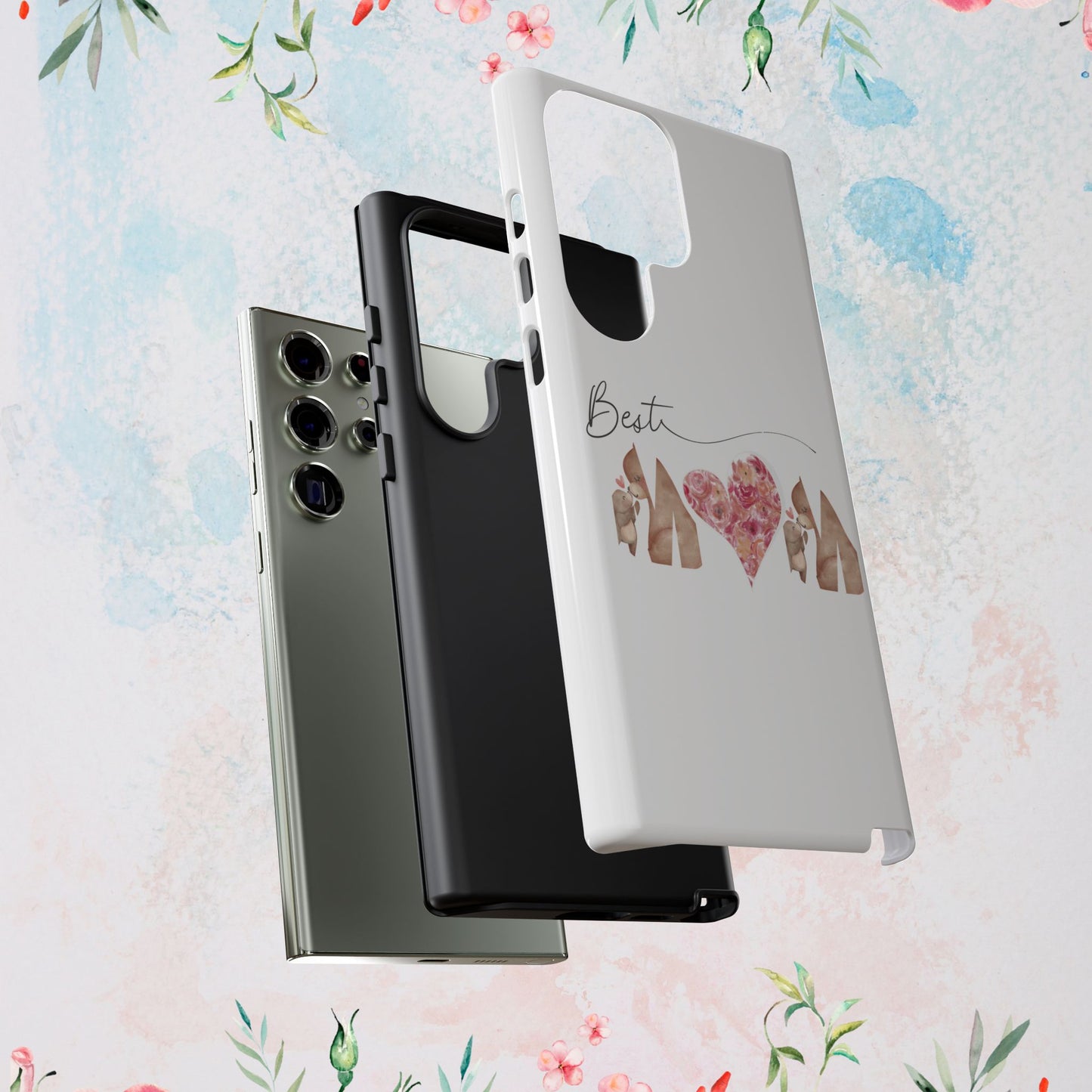 Best Mom Phone Case, Tough Cases for Mothers Day, Gift for Mom, Unique Phone Accessories, Floral Design