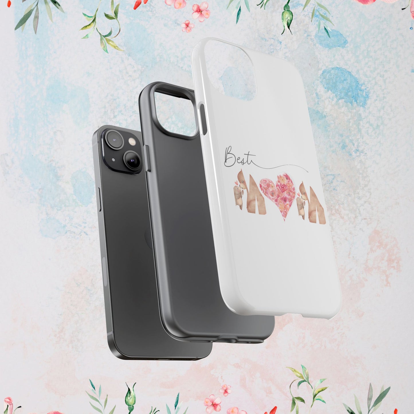 Best Mom Phone Case, Tough Cases for Mothers Day, Gift for Mom, Unique Phone Accessories, Floral Design