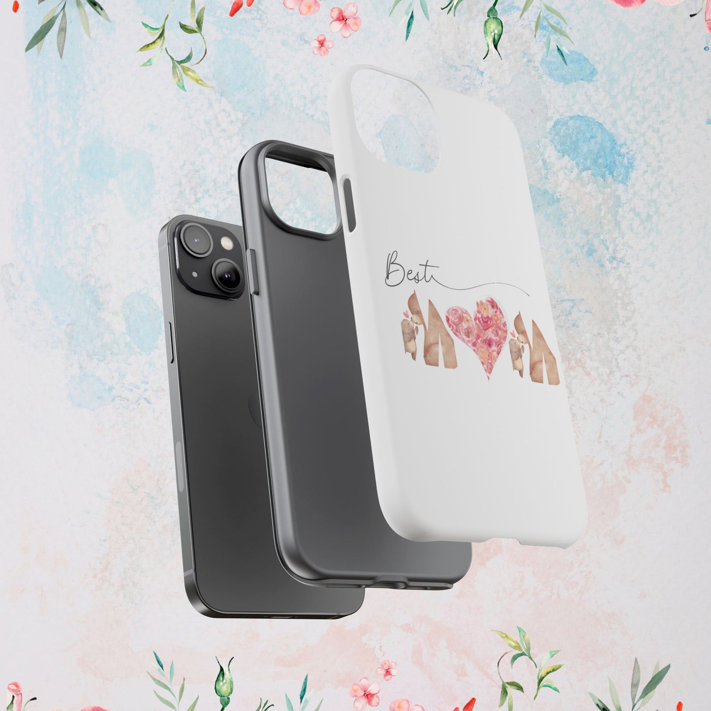 Best Mom Phone Case, Tough Cases for Mothers Day, Gift for Mom, Unique Phone Accessories, Floral Design