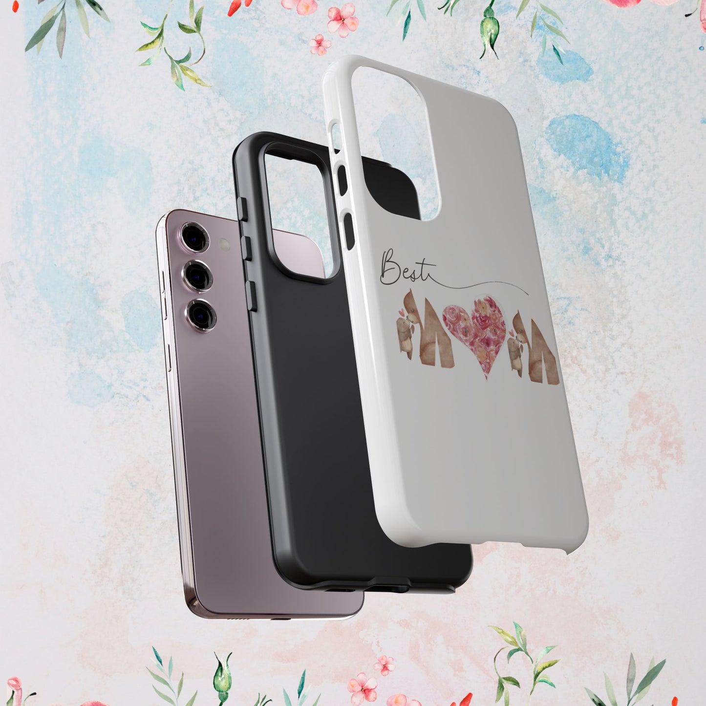 Best Mom Phone Case, Tough Cases for Mothers Day, Gift for Mom, Unique Phone Accessories, Floral Design