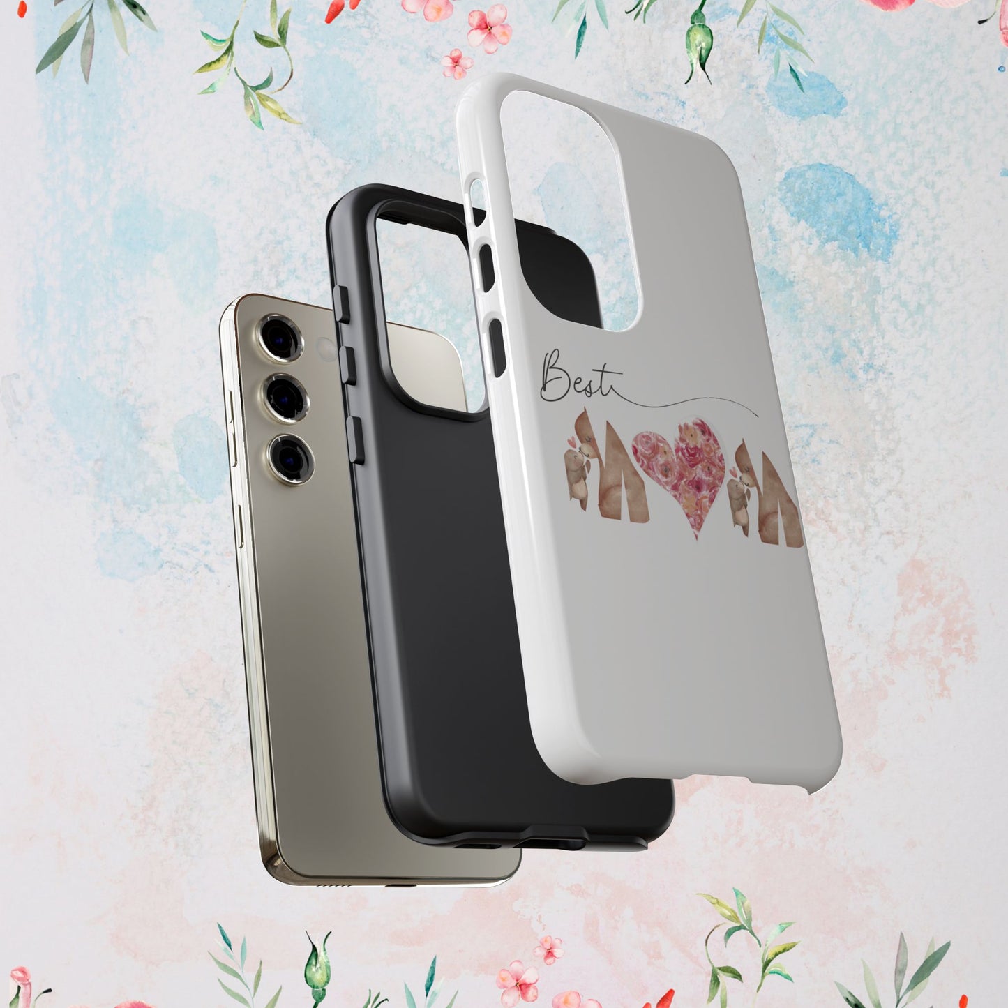Best Mom Phone Case, Tough Cases for Mothers Day, Gift for Mom, Unique Phone Accessories, Floral Design